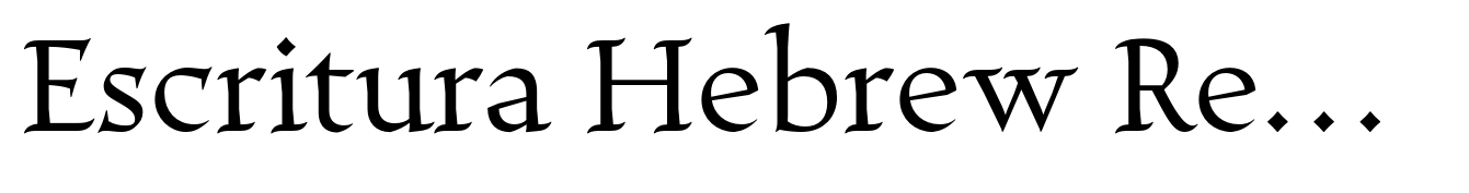 Escritura Hebrew Regular